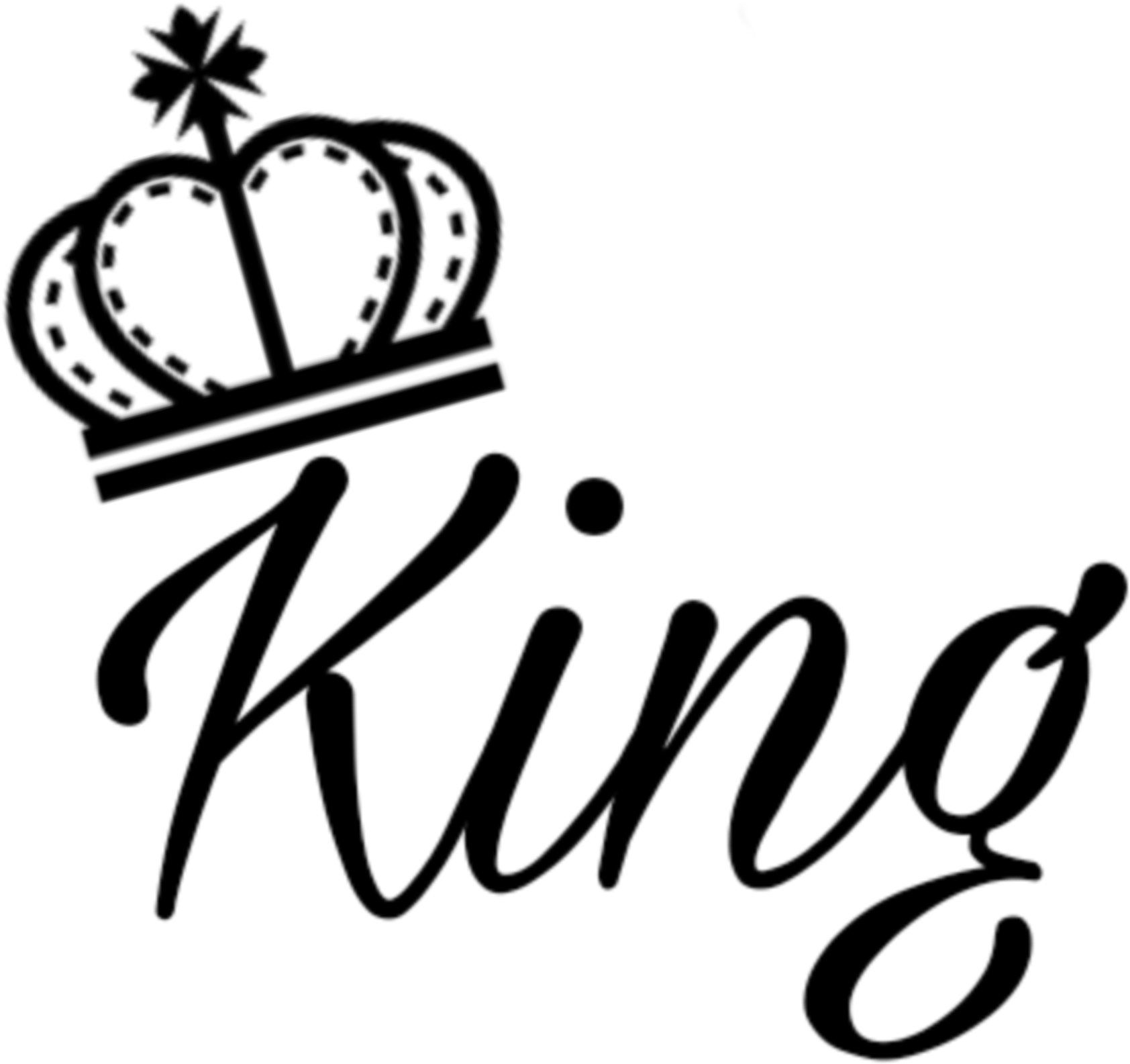 king crown royal text Calligraphy