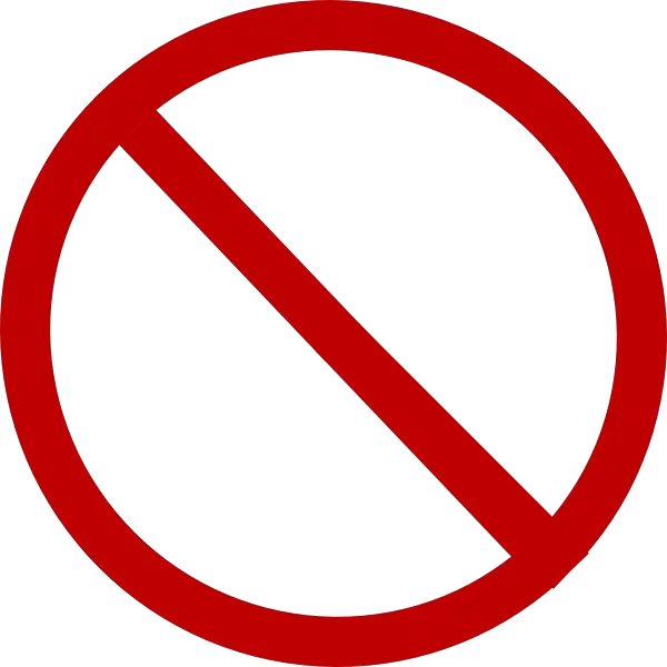  Red No Sign