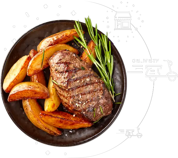  Steak Plate Top View