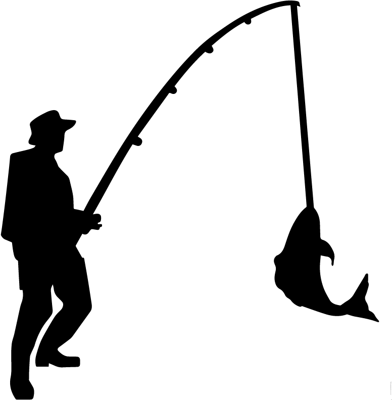  Transparent Fisherman Silhouette Png Man Fishing Silhouette
