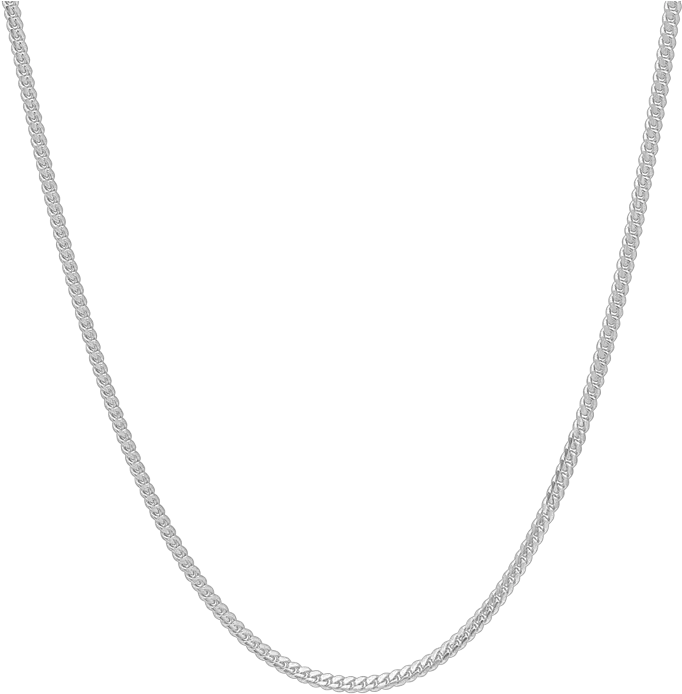  Silver Cuban Chain Necklace Necklace