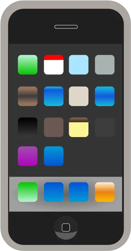  Iphone Cartoon Png Cartoon Phone With Apps