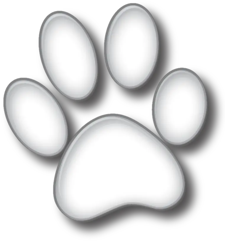  White Dog Paw Png Transparent White Paw Print Png