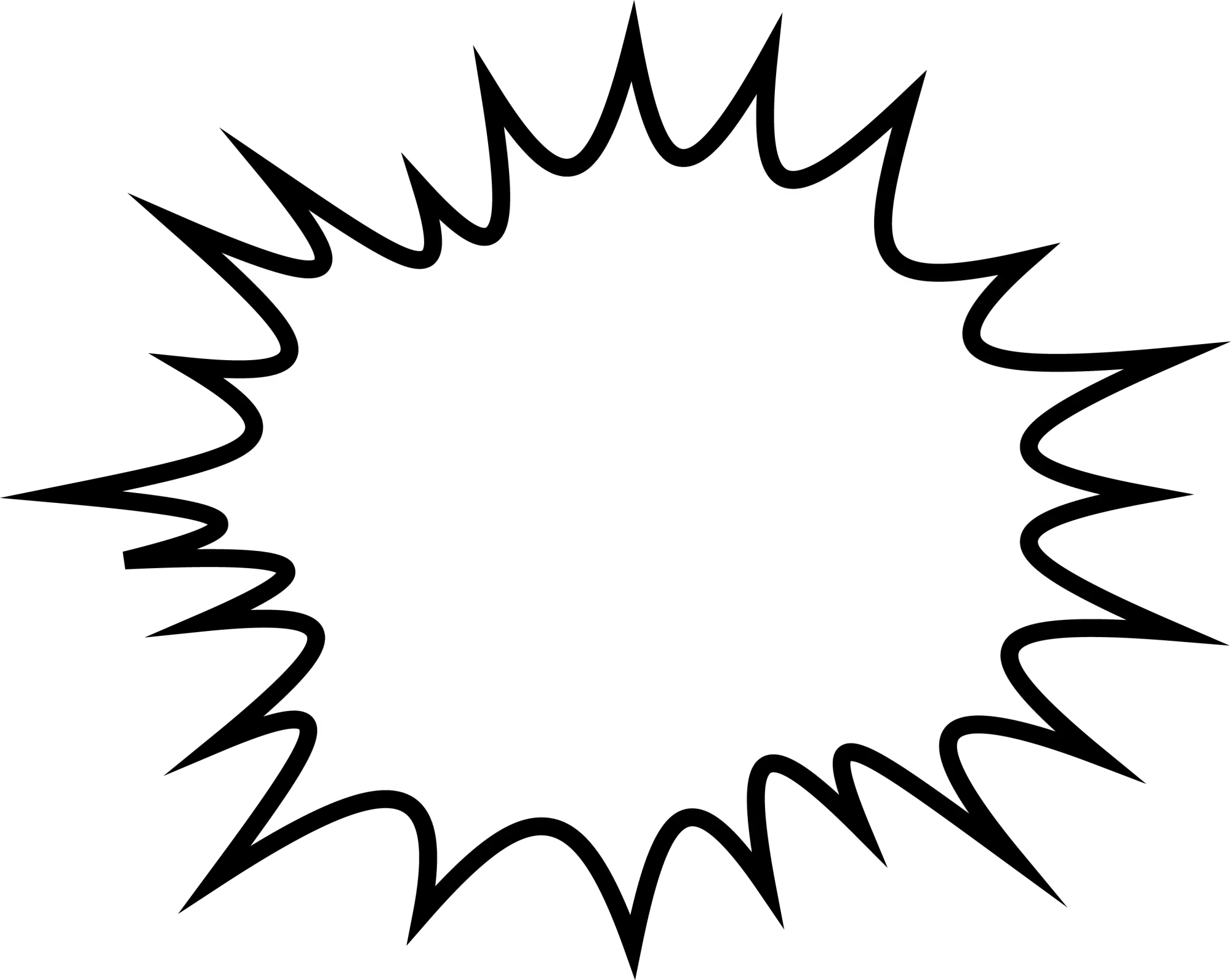  Explosion Clipart Comic Book Black And White Blast