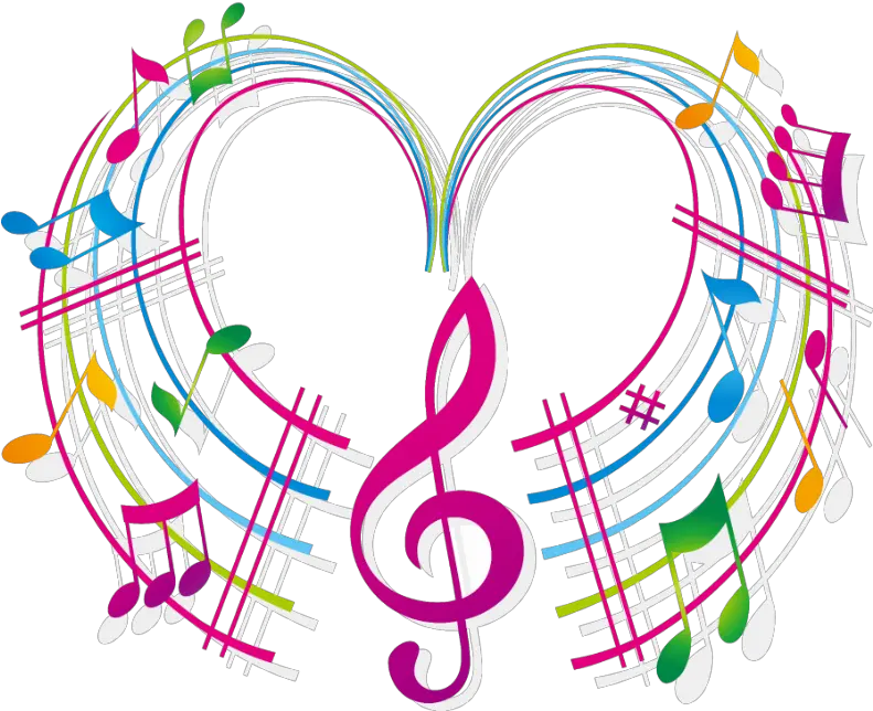  Transparent Colorful Musical Notes Clipart Colored Musical Notes Symbols