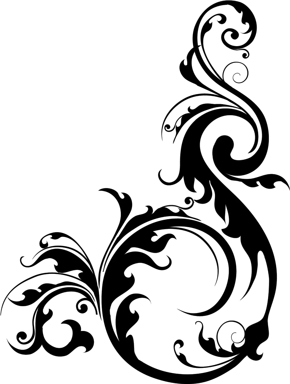  Gambar Bunga Floral Pattern Transparent Fauzi Blog Corner Flourishes Png