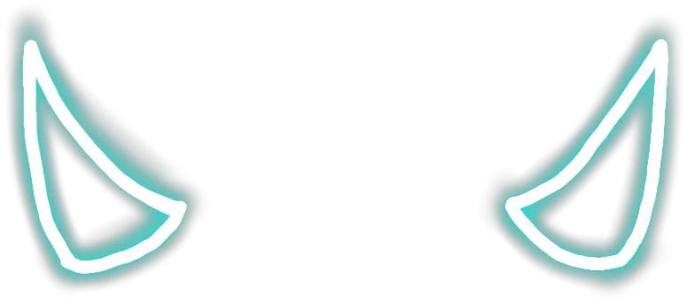  devil horns blue lightblue light bluelight glowing Circle