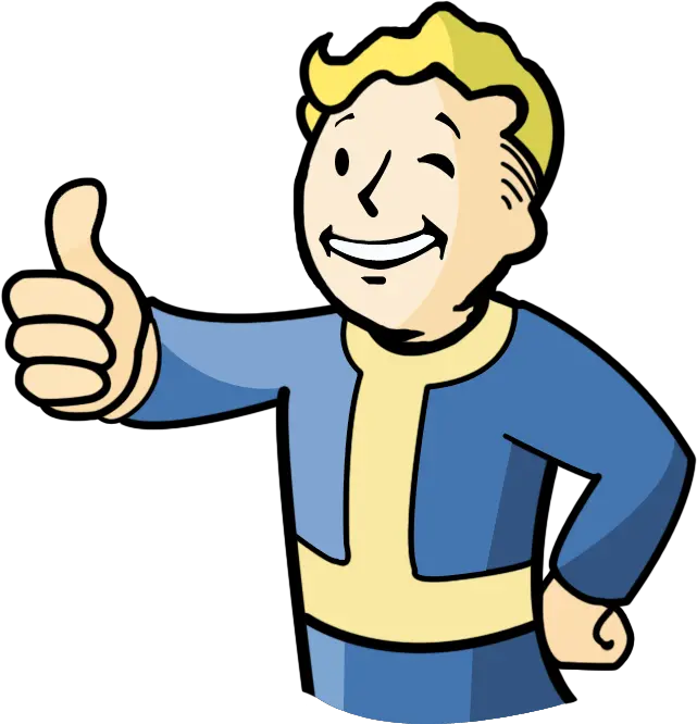  Fallout Thumbs Up Png Vault Boy Skeleton