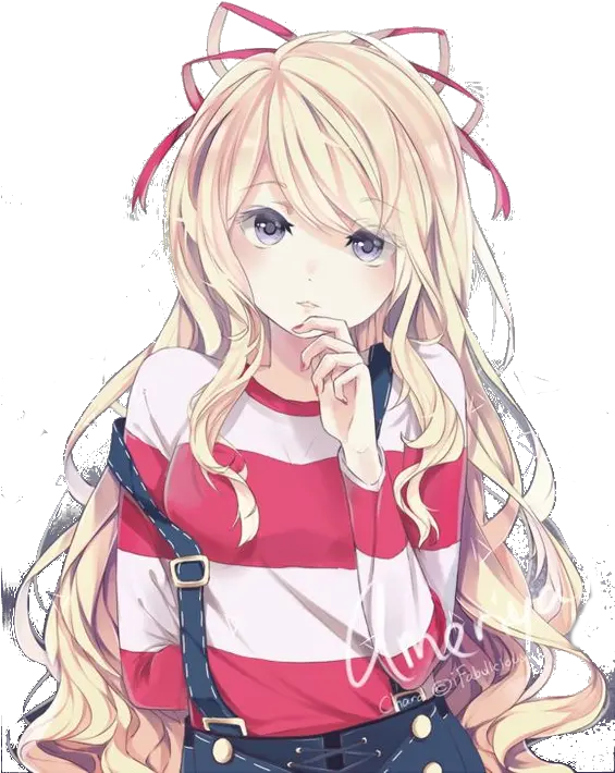  Scienceamp Math Blonde Anime Girl Transparent