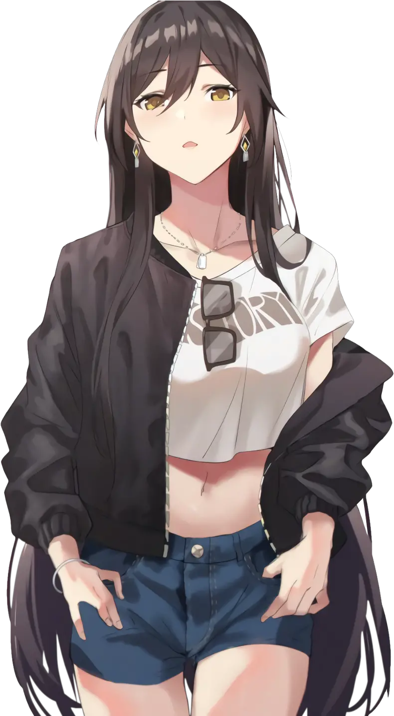  anime animegirl brownhair yelloweyes Anime Girl With Brown Hair And Yellow Eyes