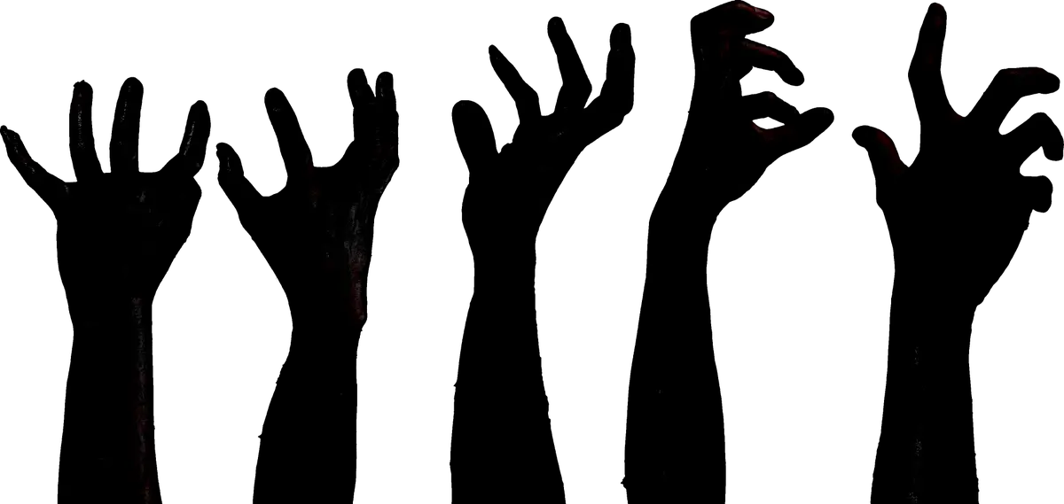  Transparent Human Shadow Png Zombie Hands