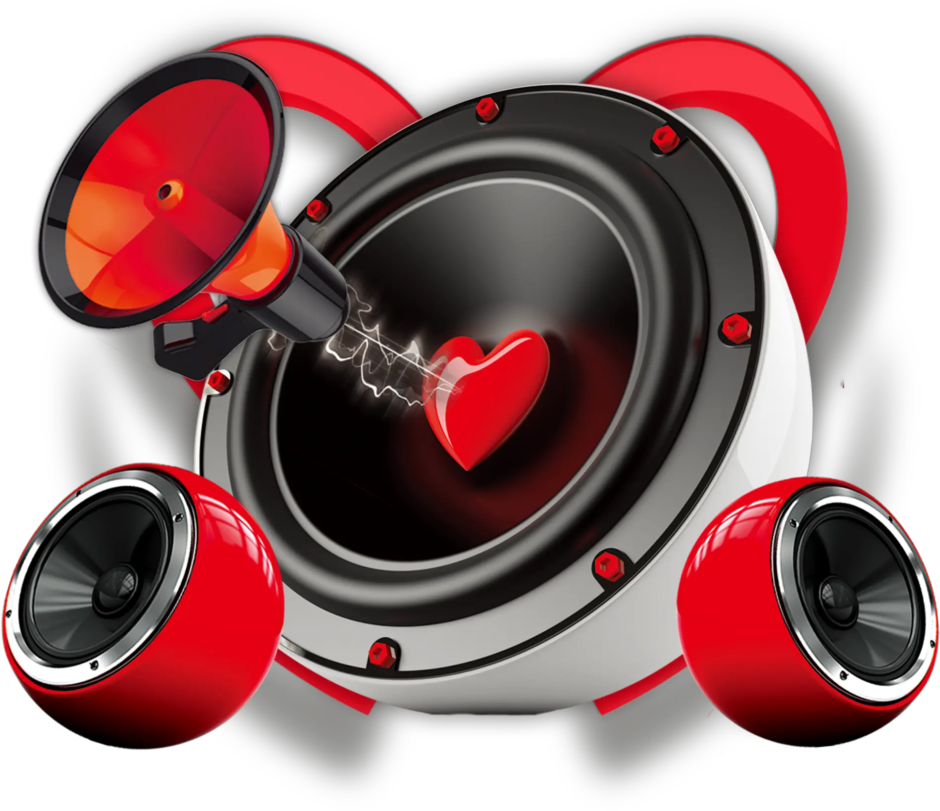  Loudspeaker Sound Computer File Stereo Ⓒ Red Speaker Png