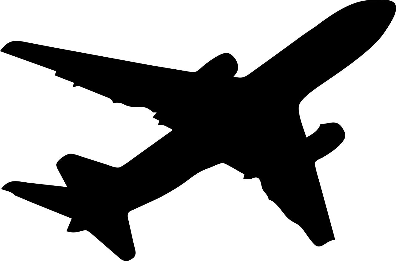  Transparent Jet Clipart Black And White Plane Silhouette Png