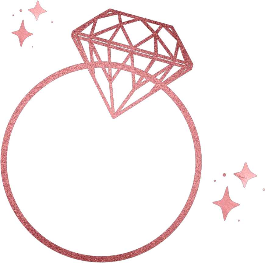  diamond ring rosegold wedding love glitter circle Transparent Background Engagement Ring Cl