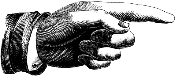  Finger Pointing Right Vintage Pointing Hand Png