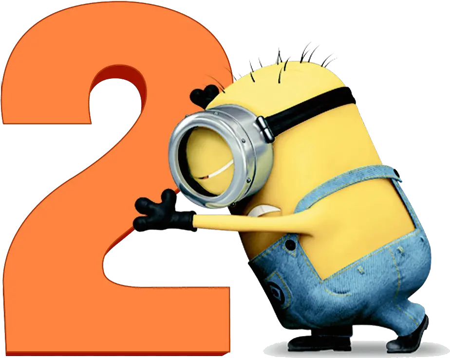  Despicable Me Png Photo Minion With Number 2