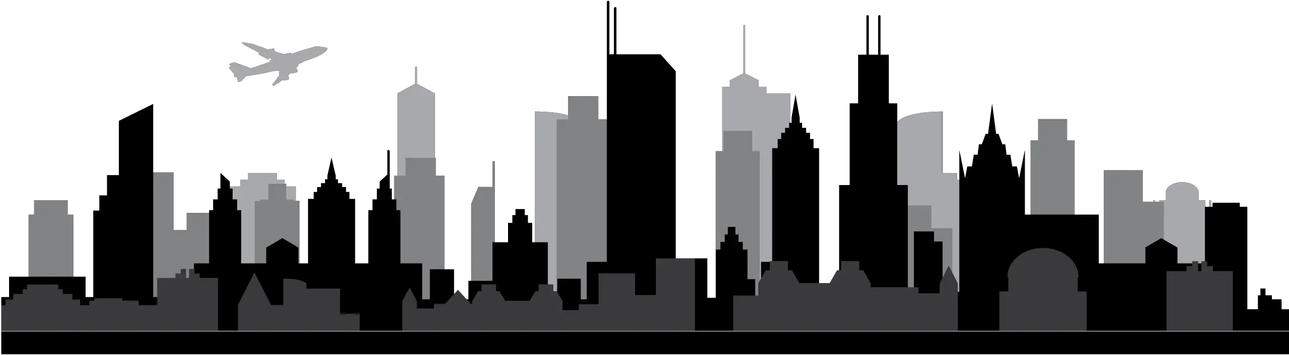  Chicago Skyline Silhouette Chicago Skyline Outline Png