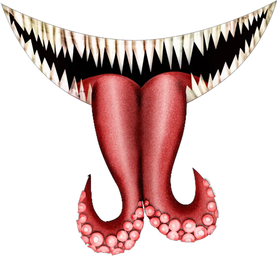  scary lips mouth tounge devil monster Tounge Transparent Scary Mouth Png