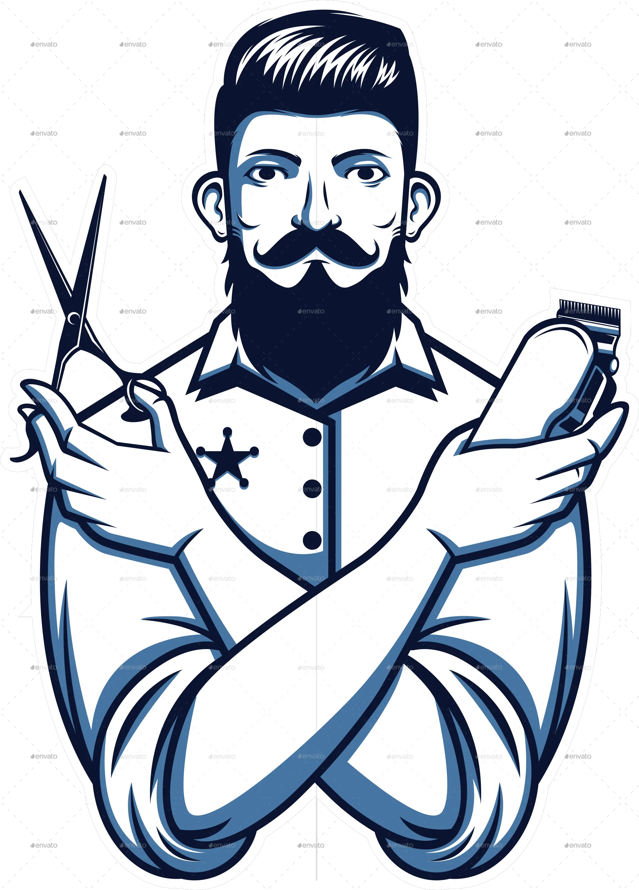  Barber Shop Set Barber Png