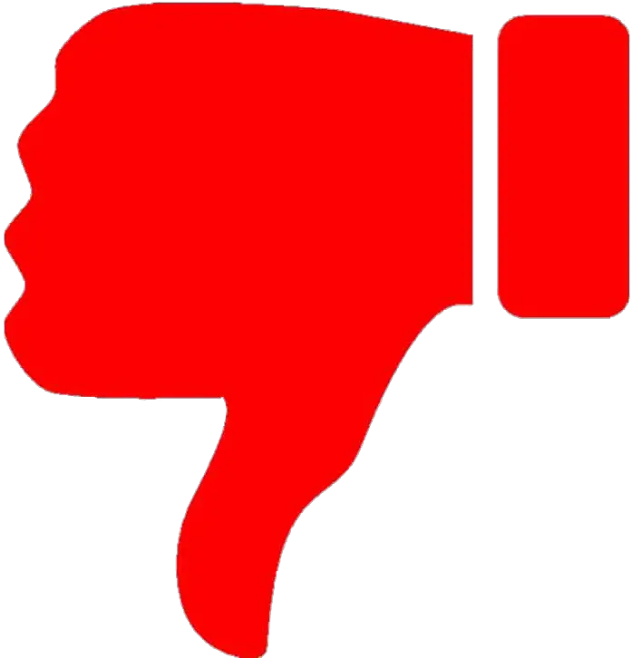  Red Thumbs Down Png