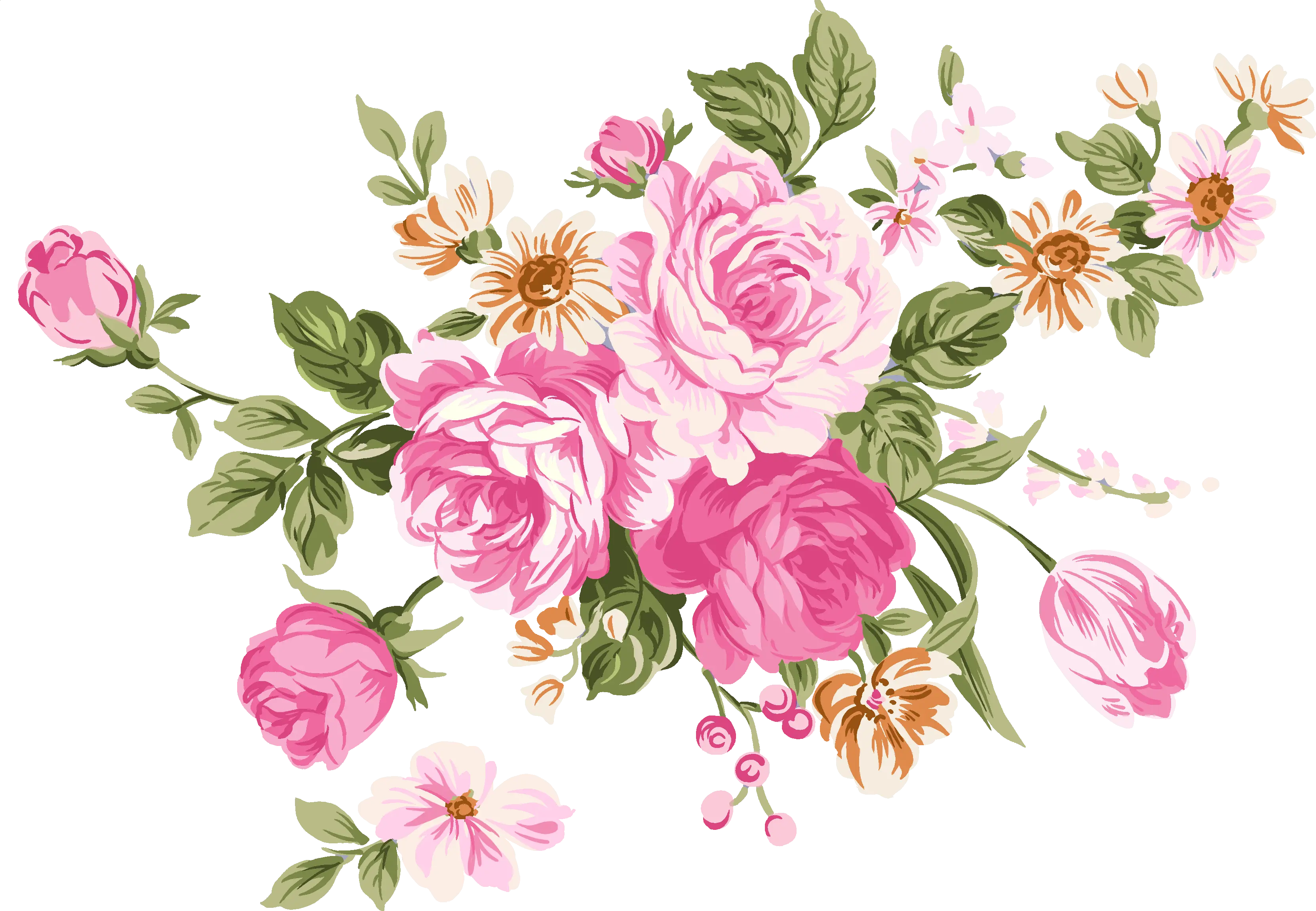  Watercolor Flower Header Png