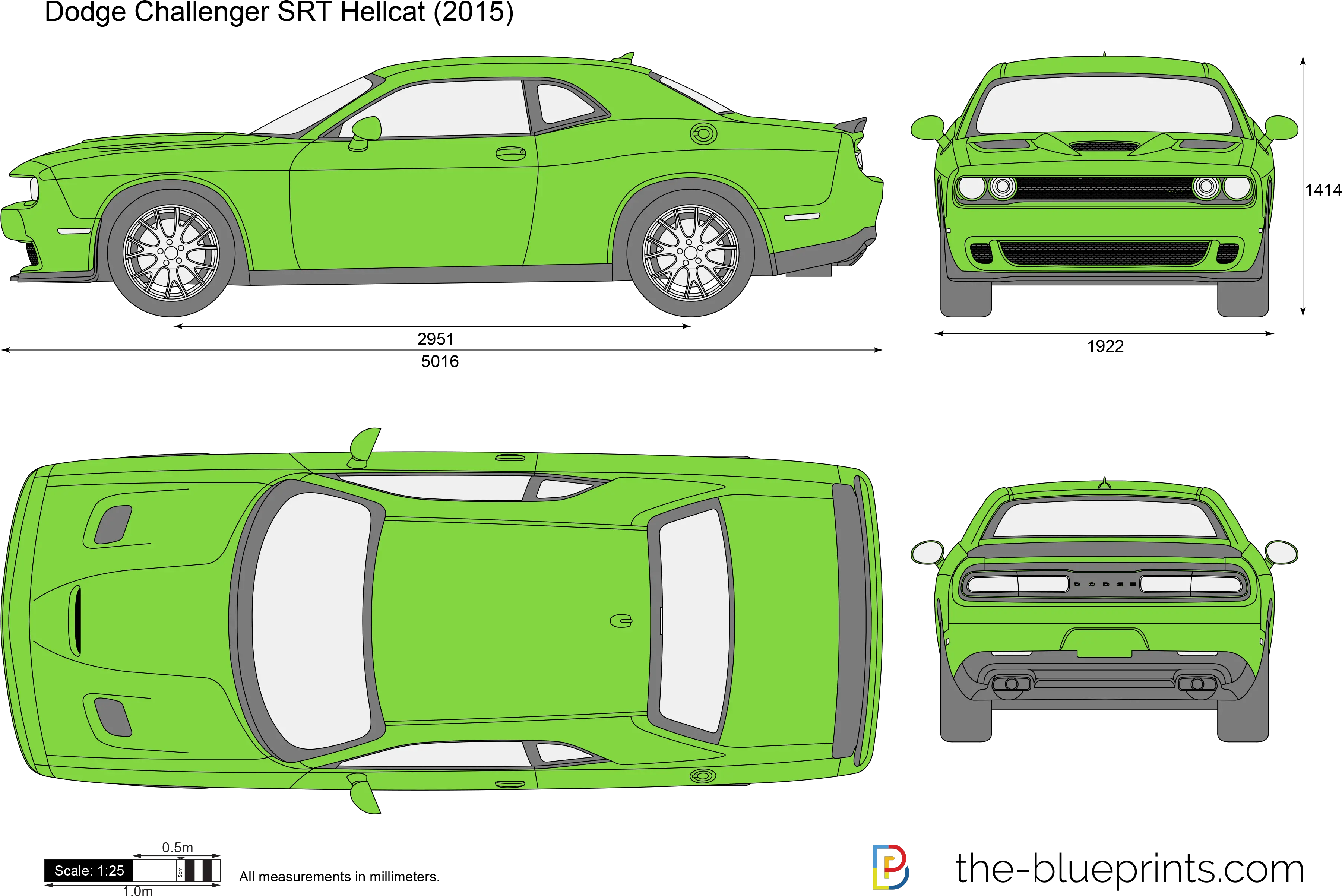  Dodge Challenger Srt Hellcat Blueprint
