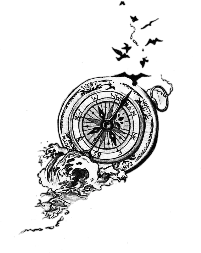  Transparent Compass Clipart Free Compass Tattoo Design Png