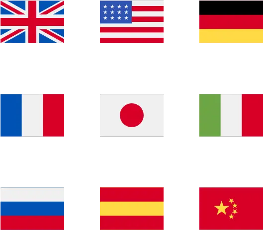  Essential Set Country Flags Png