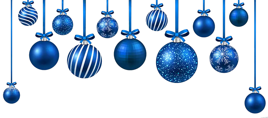  Transparent Christmas Ornament Png Blue Christmas Decor Png