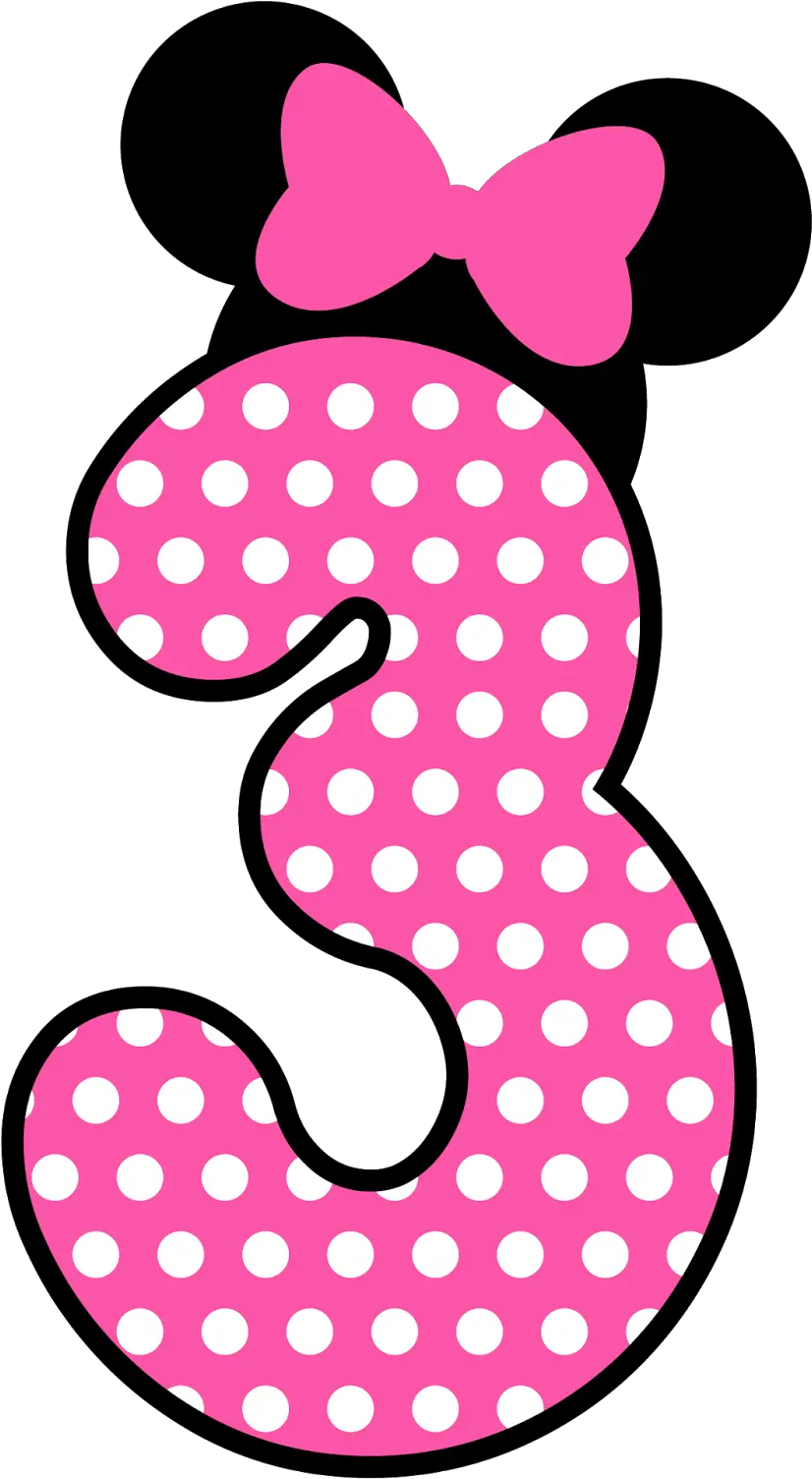  Minnie Rosa 3 Imagens Png Minnie Mouse Number 2