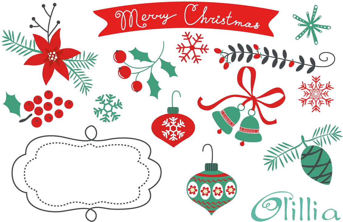  Xmas Elements Png Photo Christmas Elements Vector Png Free
