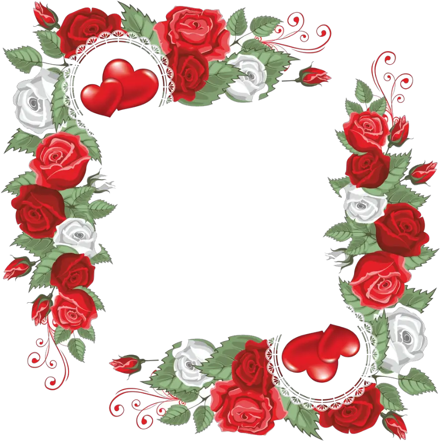  bloom flower frame border flowers white bouquet Hearts And Flowers Border