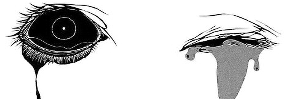  eyes dark black blacktheme blackaesthetic tears Anime Creepy Eye