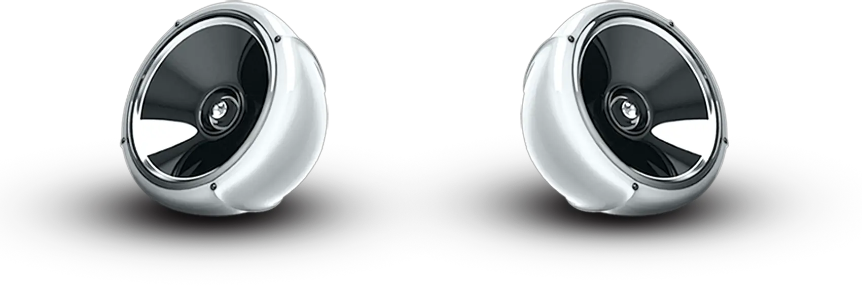  Loudspeaker Speakers Metallic Computer Speaker Electronics Round White Speakers Png