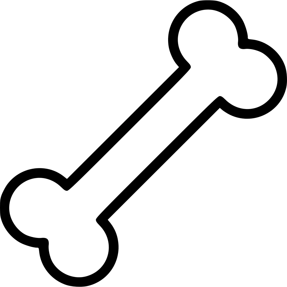  Transparent White Dog Bone Png Bone Clipart Black And White