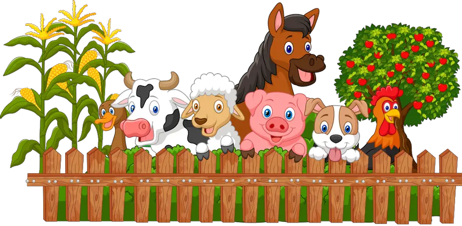  Cartoon Farm Animals Png