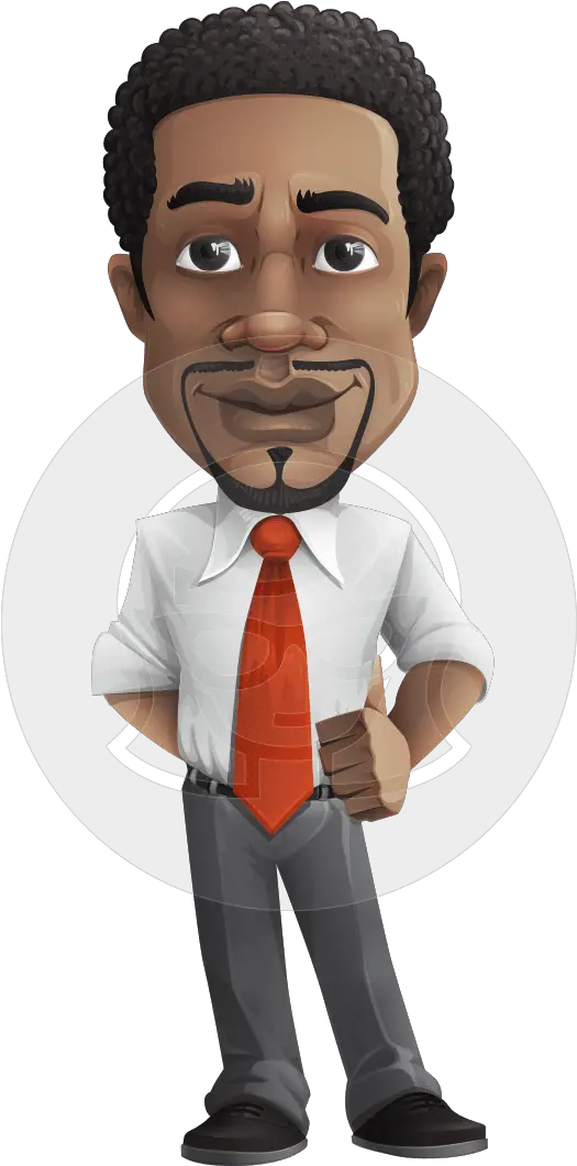  African American Male Character With A Black Hair African American Cartoon Man