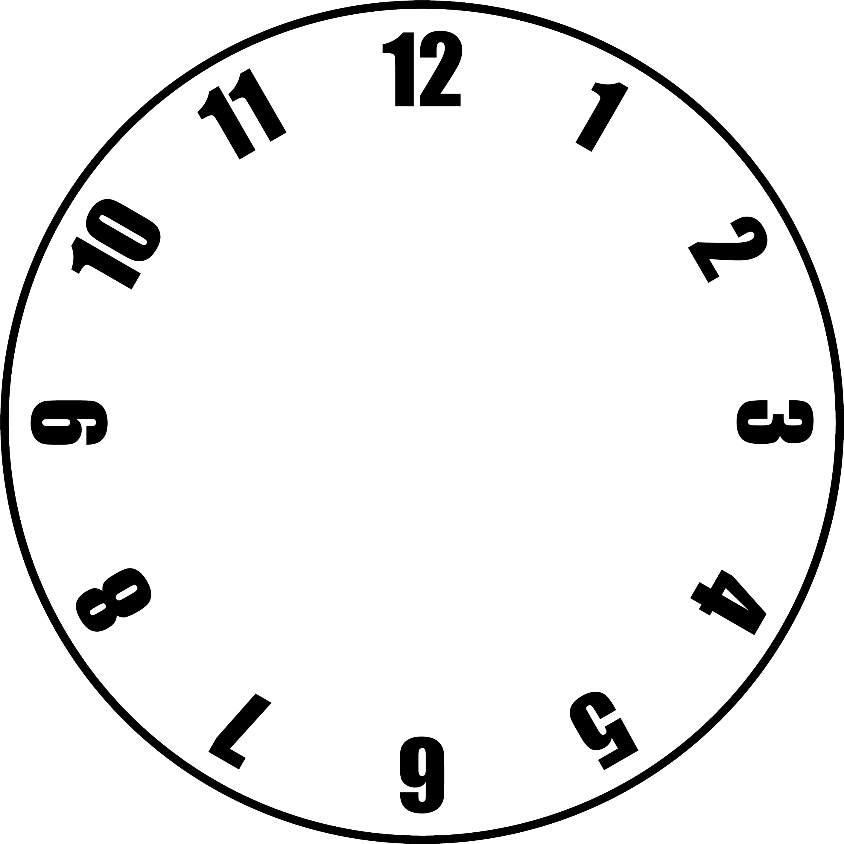  Free Clock Face Template Clock With No Hands No Background