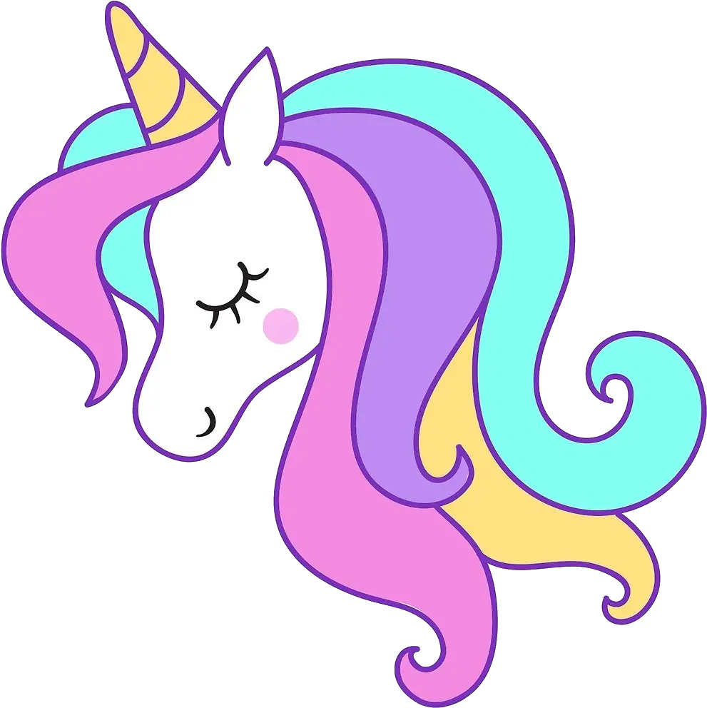  Cute Unicorn Head Clipart