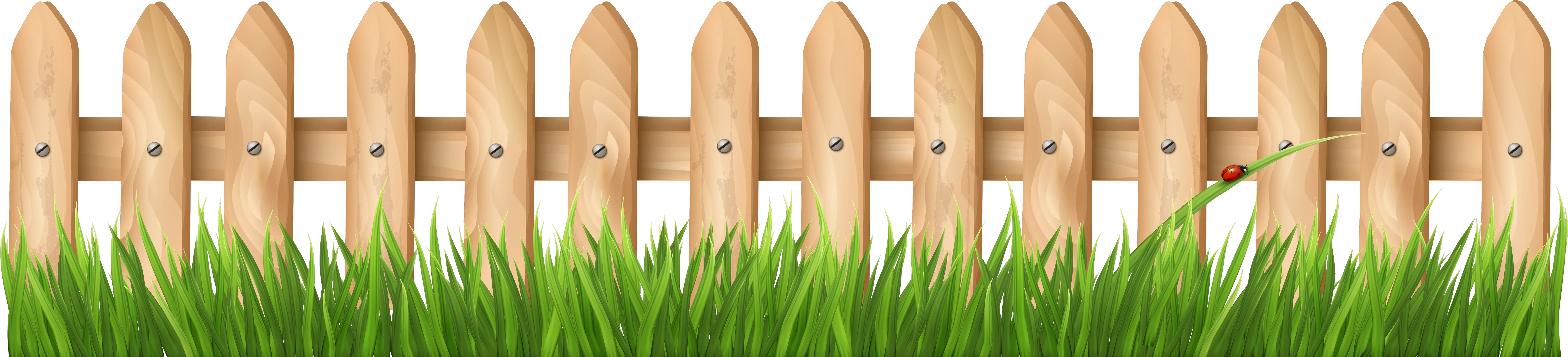  Fence With Grass Transparent Png Clipart Wooden Fence Vector Png