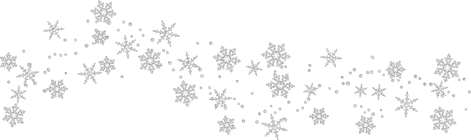  Transparent White Snowflake Border