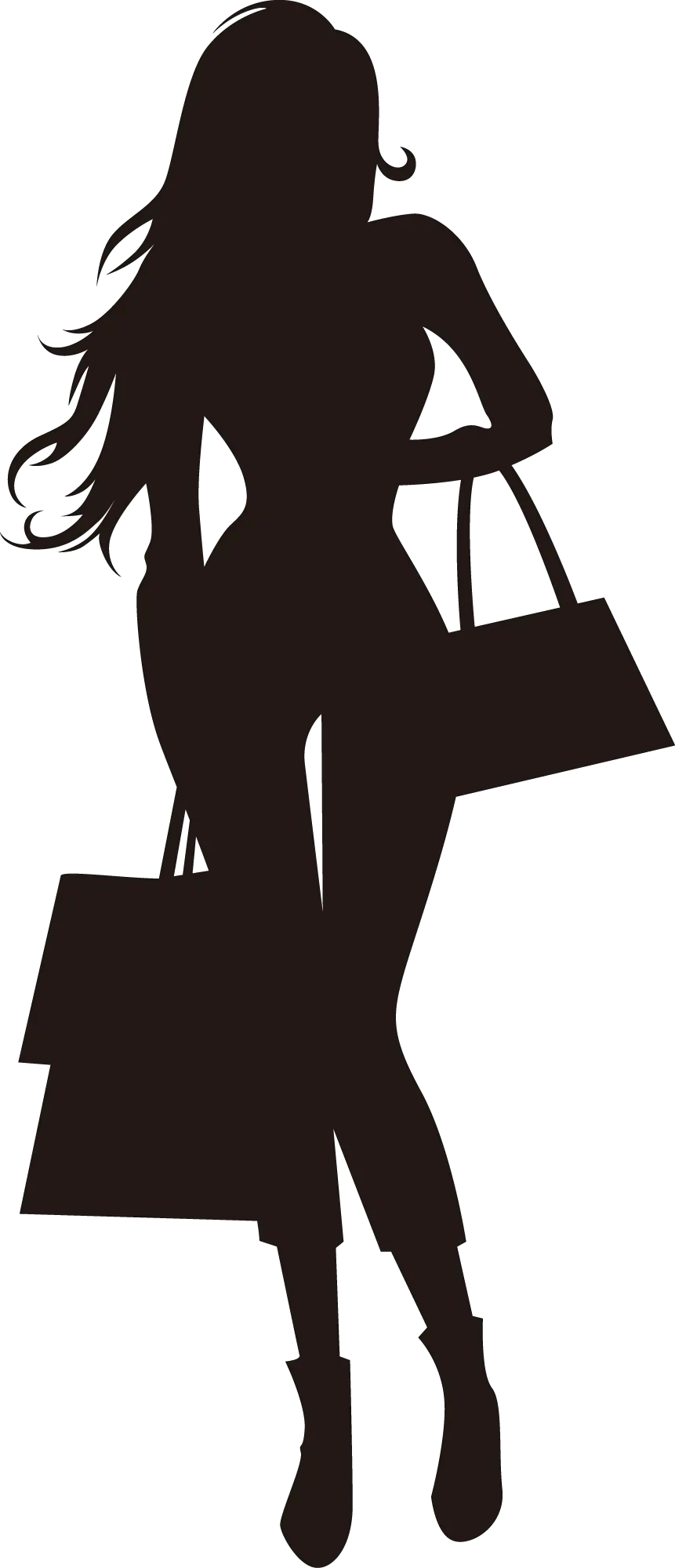  Fashion Girl Silhouette Png Fashion Shopping Girl Silhouette
