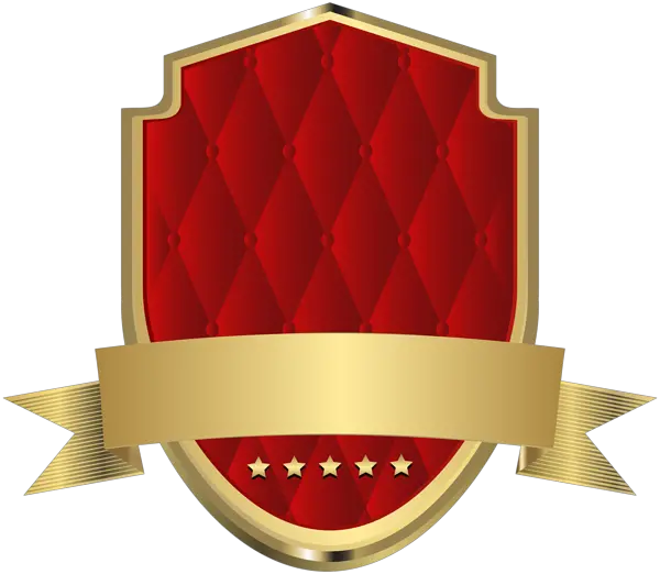  gold frame red emblem decorative shield label Red Label Template Transparent Png