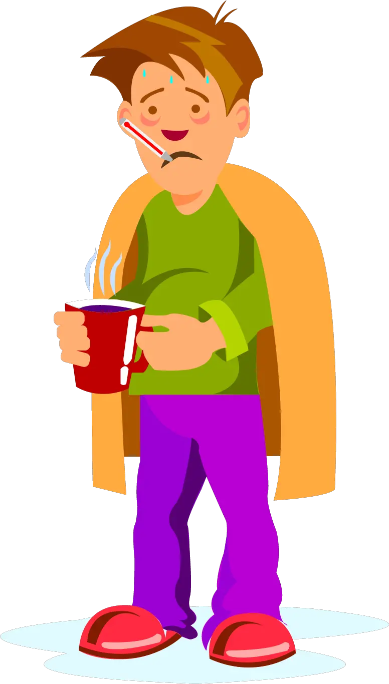  Cold Sick Person Clipart