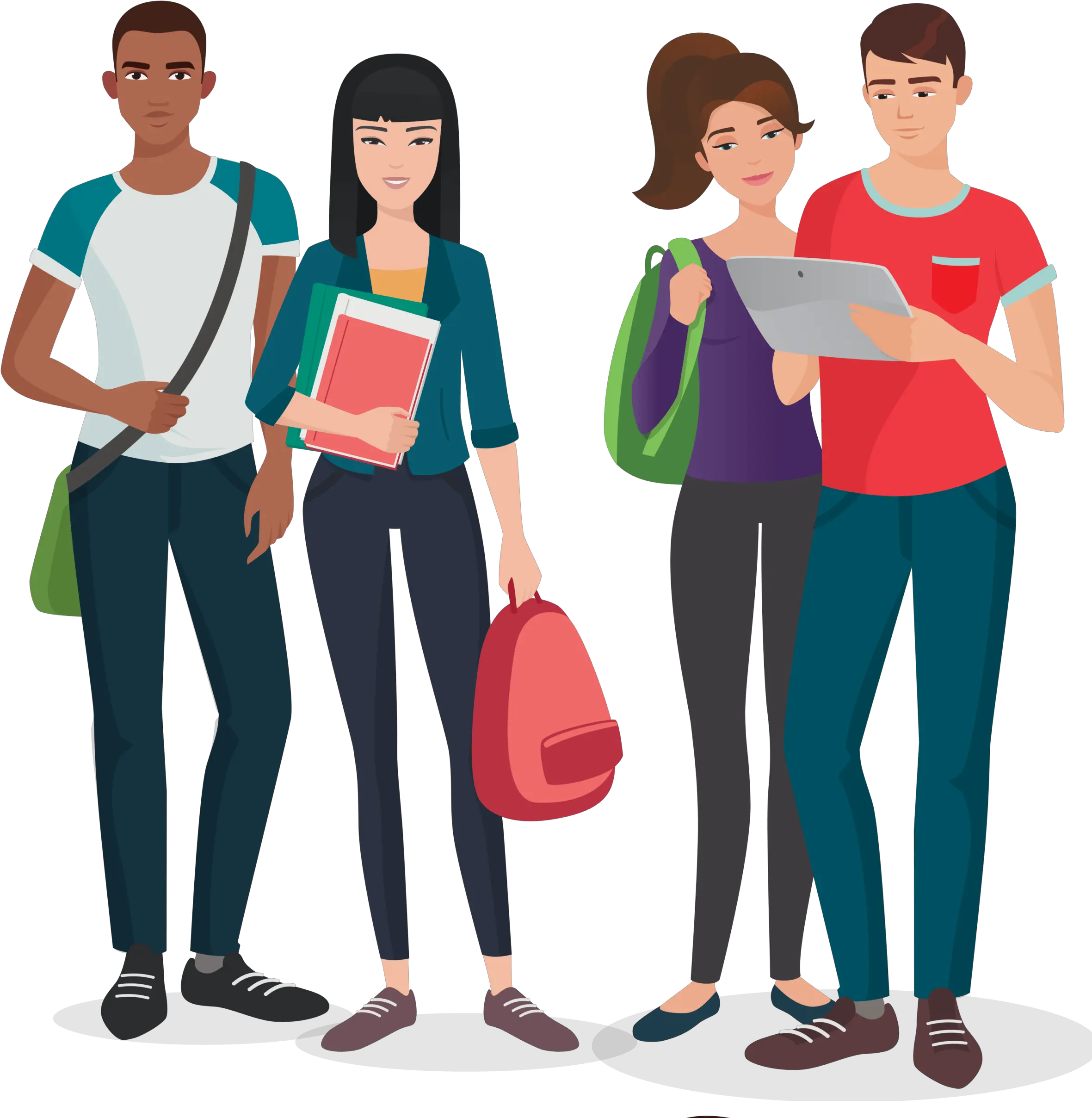  College Planning Cool University Students Characters