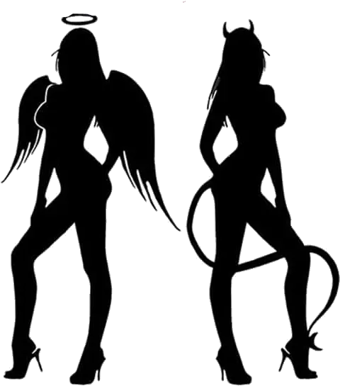  angel devil silhouette Naughty Angel And Devil