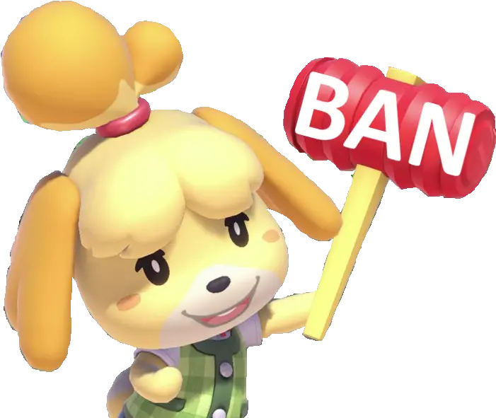  Transparent Ban Hammer Png Isabelle Animal Crossing Transparent