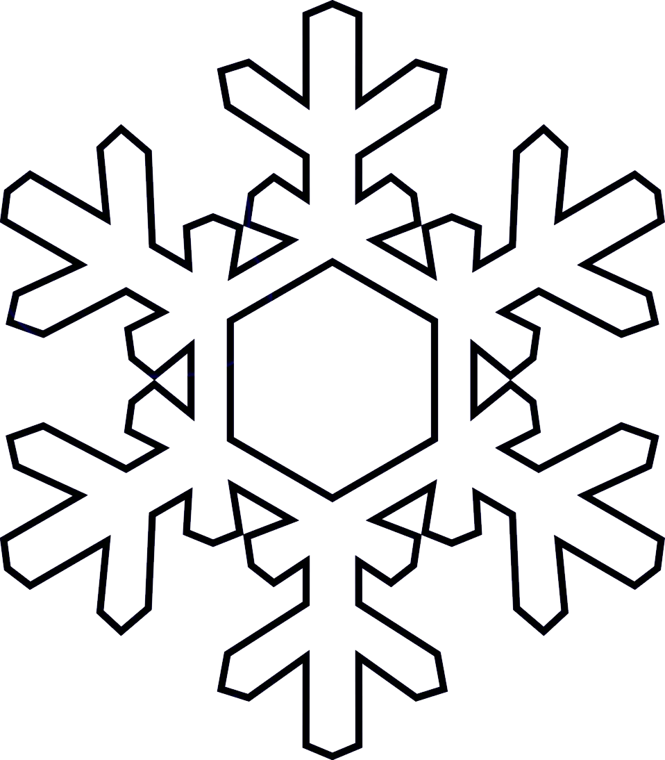  Transparent Black Snowflake Png Snowflake Clipart Black And White