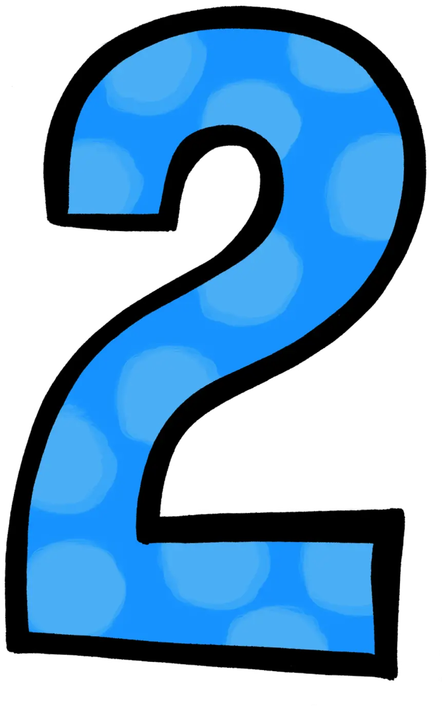  Polka Dot Number 2 Birthday Clipart Transparent Number 2 Clipart