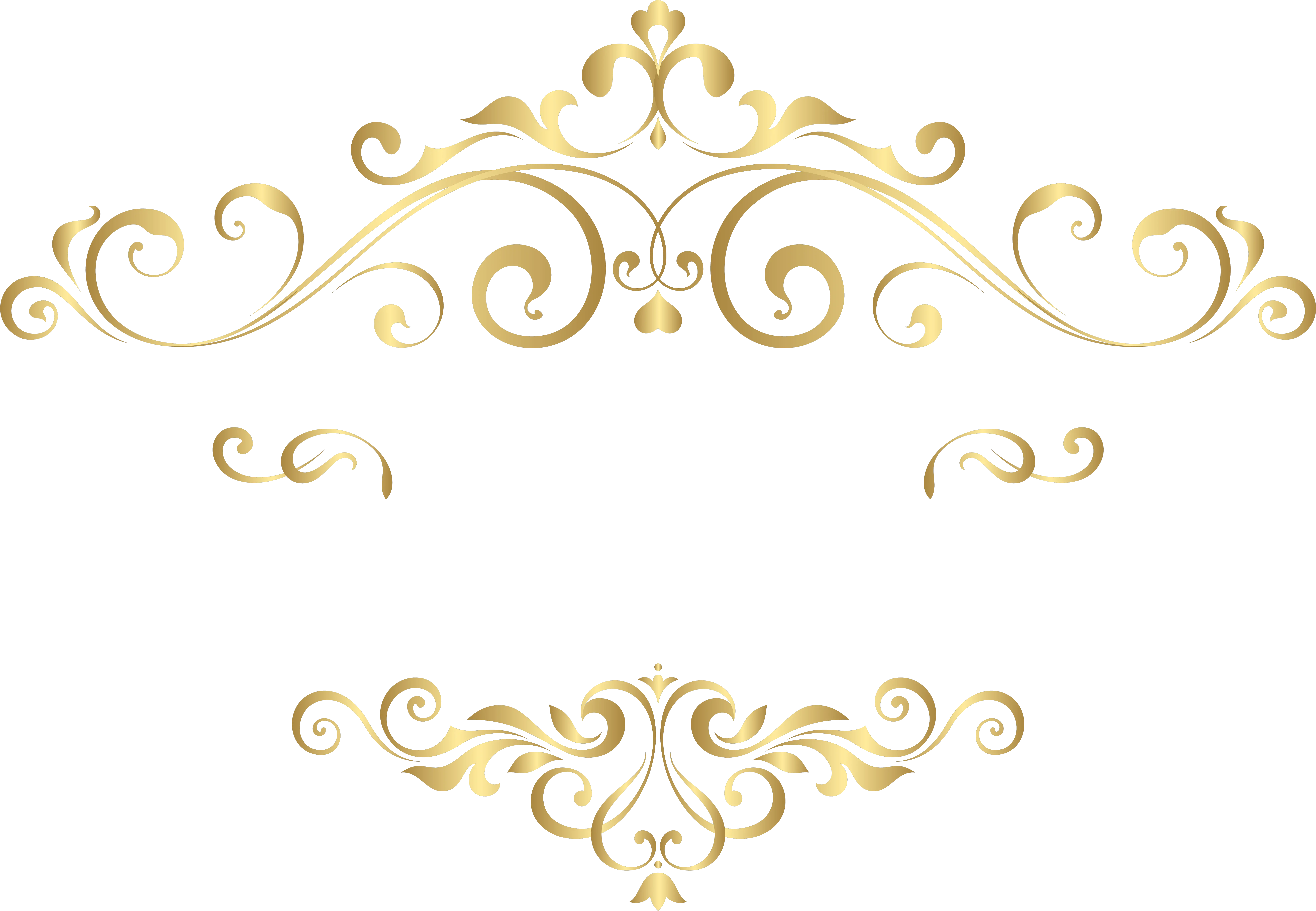  Decorative Element Png Clipart Image​ Transparent Golden Flower Png
